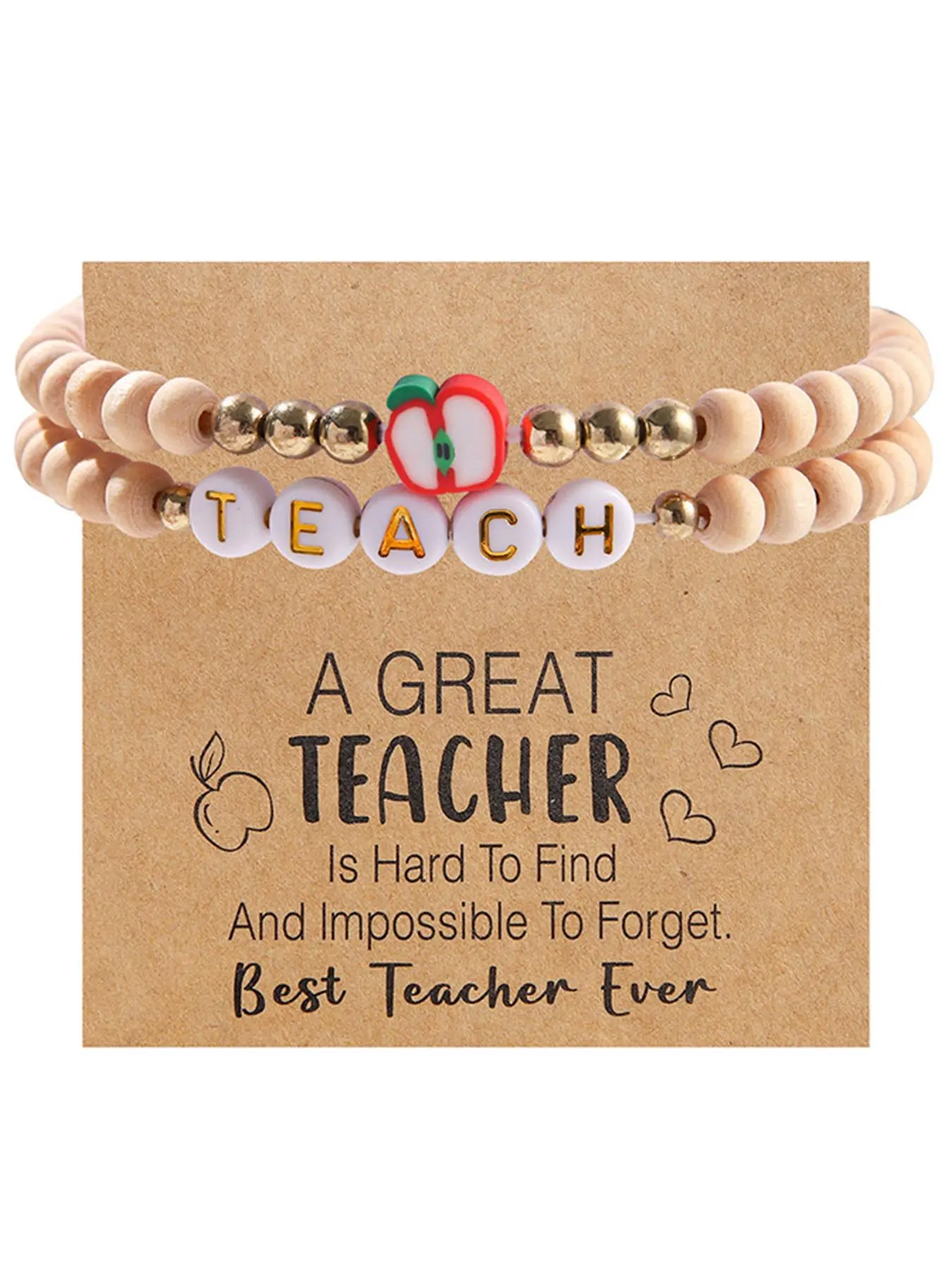 Letter Link Bracelet, Teacher Appreciation Bracelet, Bracelet Sets, Fashionable High Quality Jewelry for Women & Girls, Jewelry Gifts, Ideal Mother's Day, Teacher's Day & Birthday Gift