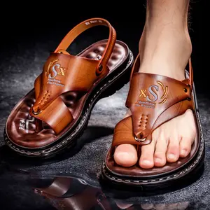 Men's Comfortable Closed Toe Sandals Outdoor Fashion Non Slip Flip Flops Summer Casual  Slip on Walking Shoes boy's light luxury slippers Footwear