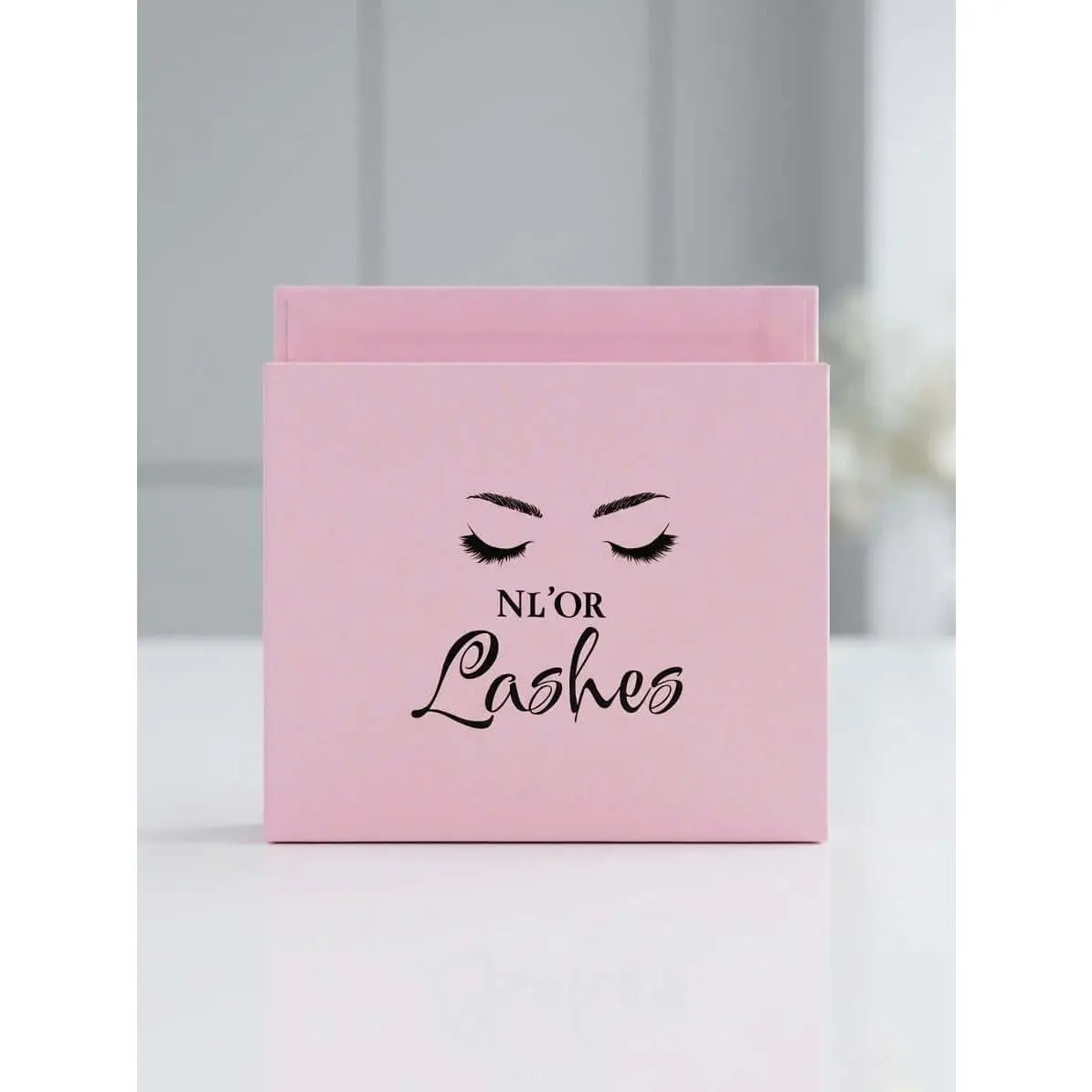 False Eyelash Storage Box & Organizer - Chic and Feminine Blush Pink Case with High-Quality Construction for Lash Protection, False Eyelashes Storage Box, Iconic Nl'or Lash Logo, Luxury Treat