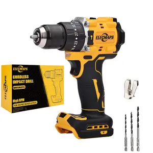 Electric hammer drill, electric drill, with 3 bits and multiple speed settings