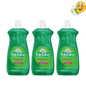 Palmolive Essential Clean Dish Soap Original Scent 28 oz (Pack of 3) – Antibacterial Dishwashing Liquid, Tough on Grease, Kitchen Cleaning Soap for Dishes & Cookware