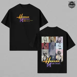 Hannah Montana 20th Anniversary v3 Unisex Oversized Premium Cotton Hoodie Sweater T-Shirt, The Miley Hoodie Sweater T-Shirt , Vintage Music Merch Sweatshirt Hoodie T-Shirt, Retro 90s Pop Style, New Album Gift For Fans