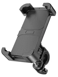 Bike Motorcycle Vehicle Phone Mount - [1s Quick Lock] Bike Cell Phone Holder Clip, Bicycle Scooter Handlebar Clamp, for iPhone Air, 17 16 15 Pro Max, Galaxy S25 S24 Ultra, More 6-7" Phones