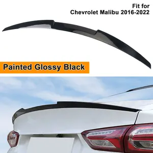 Car Rear Trunk Spoiler Wing Compatible with 2016 2017 2018 2019 2020 2021 2022 Chevrolet Malibu Sporty Style Design Premium Material Spoiler Wing Lip Car Exterior Accessories Easy to Install