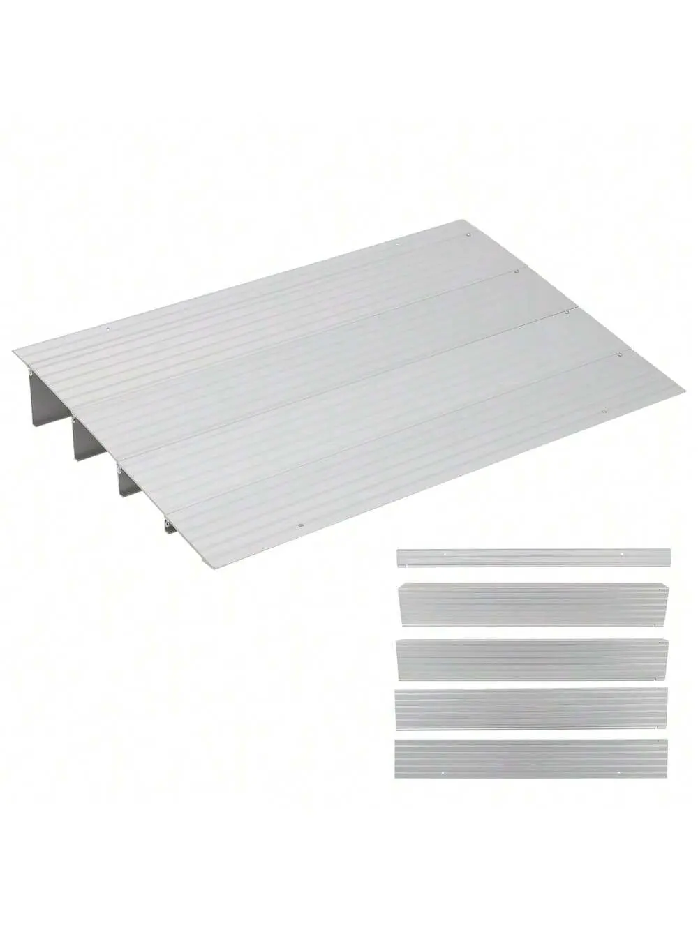 Threshold Ramps For Doorways, Door Threshold Ramp 1" Rise, Aluminum Entry Threshold Ramp  For Doorways And Raised Landings, Weight Capacity 700 LB