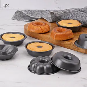 1pc,Individual donut Mold Mini Pumpkin Lace donut mold Household round hollow cake baking mold
