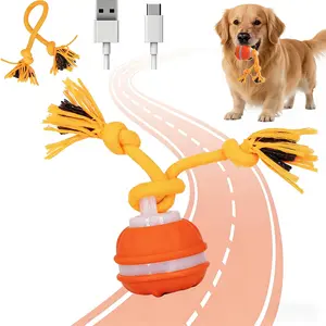 Interactive Dog Toys Dog Balls, Electric Automatic Moving and Rolling Dog Toy with Rope for Small Medium Dogs, Fun Smart Puppy Toy s for Boredom & Training, Dog Toys to Keep Them Busy