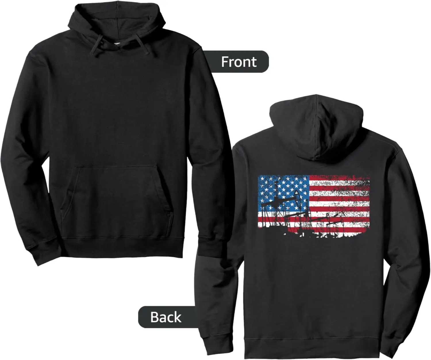 Oil Rig Worker Roughnecks Oilfield Man Gift American Pullover Hoodie