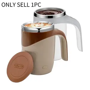 Self-Spinning Coffee Cup Stainless Steel Electric Stirrer, Automatic Magnetic Stirring, Rechargeable USB Motor, Suitable for Coffee Milk Tea Cocoa, Beverage Mixer, Drink Mixer, Coffee Frother Mixer