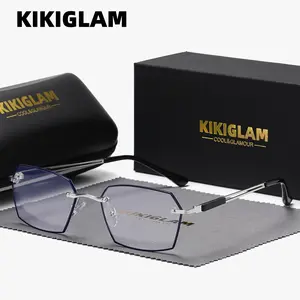 KIKIGLAM Unisex High-End Craftsmanship Vintage Casual Polygon Frame plano glasses