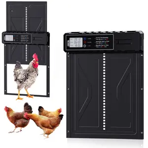 Automatic Chicken Coop Door Opener with Timer, Stainless Steel Anti-Theft Design, Battery Powered, Easy Access for Small Pets