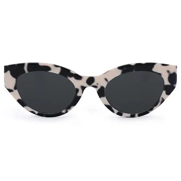 Women's Style-Forward Vintage Blonde Tortoise Cat-Eye Sunglasses - Oval Shape, Matte Finish, Ideal for Smaller Faces