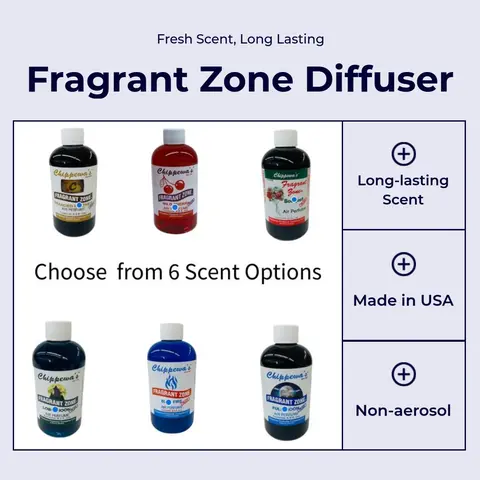 Chippewa Fragrant Zone Car Air Freshener - 8.5 oz Bottle, Floral Scent Oil Aroma for Automotive Vehicles, Office Use