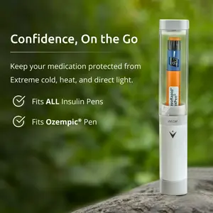 Tempramed VIVI Cap Thermal Insulin Cooler - Portable Reusable Thermal Insulin Cooler for Medication Protection from Extreme Cold and Heat