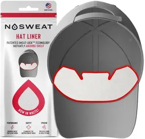 White Hat Liners - Patented SweatLock For All Hat Types - 6 PACK