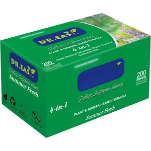 SUMMER  Dryer Sheets  Based Formula 200 Ct Fabric Softener sheets for Laundry Essential Oil Scented No Artificial Fragrances No Dyes Reduce Static & Wrinkles Help Repel