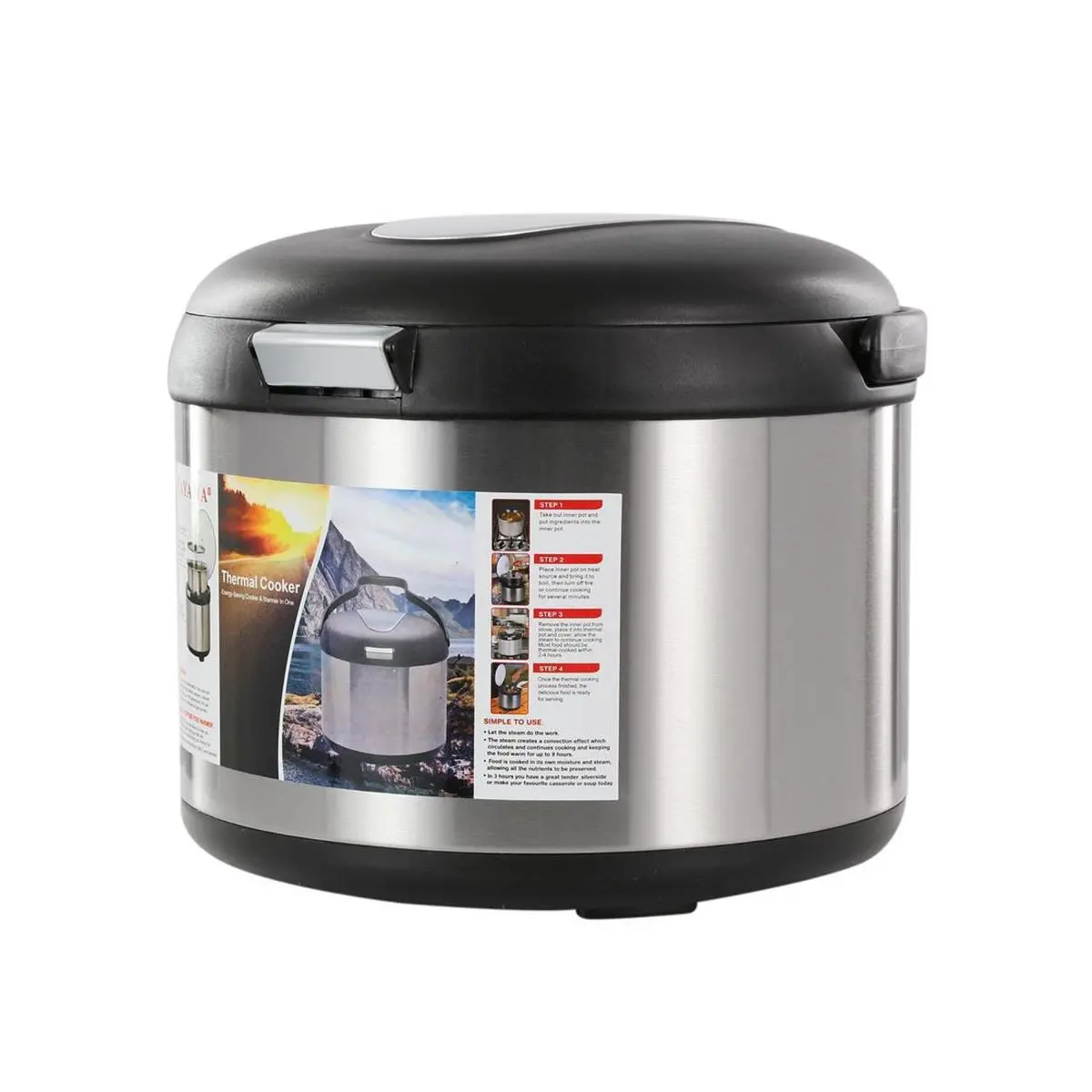 Tayama  5 qt. Energy-Saving Thermal Cooker, Stainless Steel