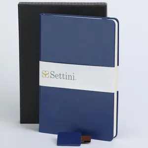 SETTINI Sapphire Blue Vegan Leather Journal with Pen Loop