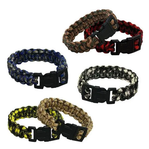 Paracord Bracelet, Large, Camouflage Pattern, Nylon, Survival Gear, Camp Accessories, Paracord Projects, Outdoor Wear
