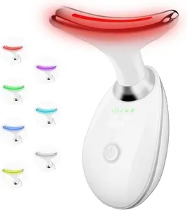 Facial Massager,7 Color LED Light Therapy for Face and Neck,Portable Beauty Skin Care Tools Daily