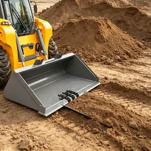 LANDY Clamp On Quick Spade Combo Blade for Tractor & Skid Steer Buckets | No Drilling, Bolt‑On Digging Edge for Trenches, Roots & Gravel | Heavy Duty Wear Surface