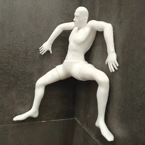 Wall Decor Statue, 3D Sculpture, Abstract Figure Sculpture, Lightweight Easy Installation, Traceless Hanging, Durable, Multi-Position Options, Vintage Finish, Metal Texture