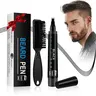 Beard Pencil Filler for Men - Male Mustache Repair Shape Beard Pen with Beard Brush, Beard Filler Pen Kit, Ideal Gifts for Father Husband Boyfriends