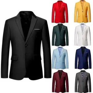 New men's casual small suit, men's business formal two-button suit jacket Menswear Long Sleeve