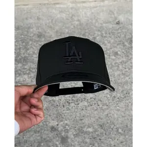 New Era LA Dodgers FULL BLACK Fitted Hat 9FORTY– High Crown Silhouette, Premium Stitching, Flat Brim, Classic MLB Style, Must-Have Streetwear Piece