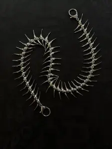 High Street Dark Fishbone Jeans Adjustable Waist Chain, Hip Hop Punk Unisex Pants Chain, Bag Hanging Chain, Fashion Accessory
