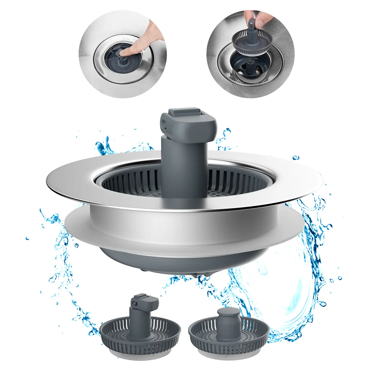 1 PACK - Stainless-wrap Shell with 3 Strainer