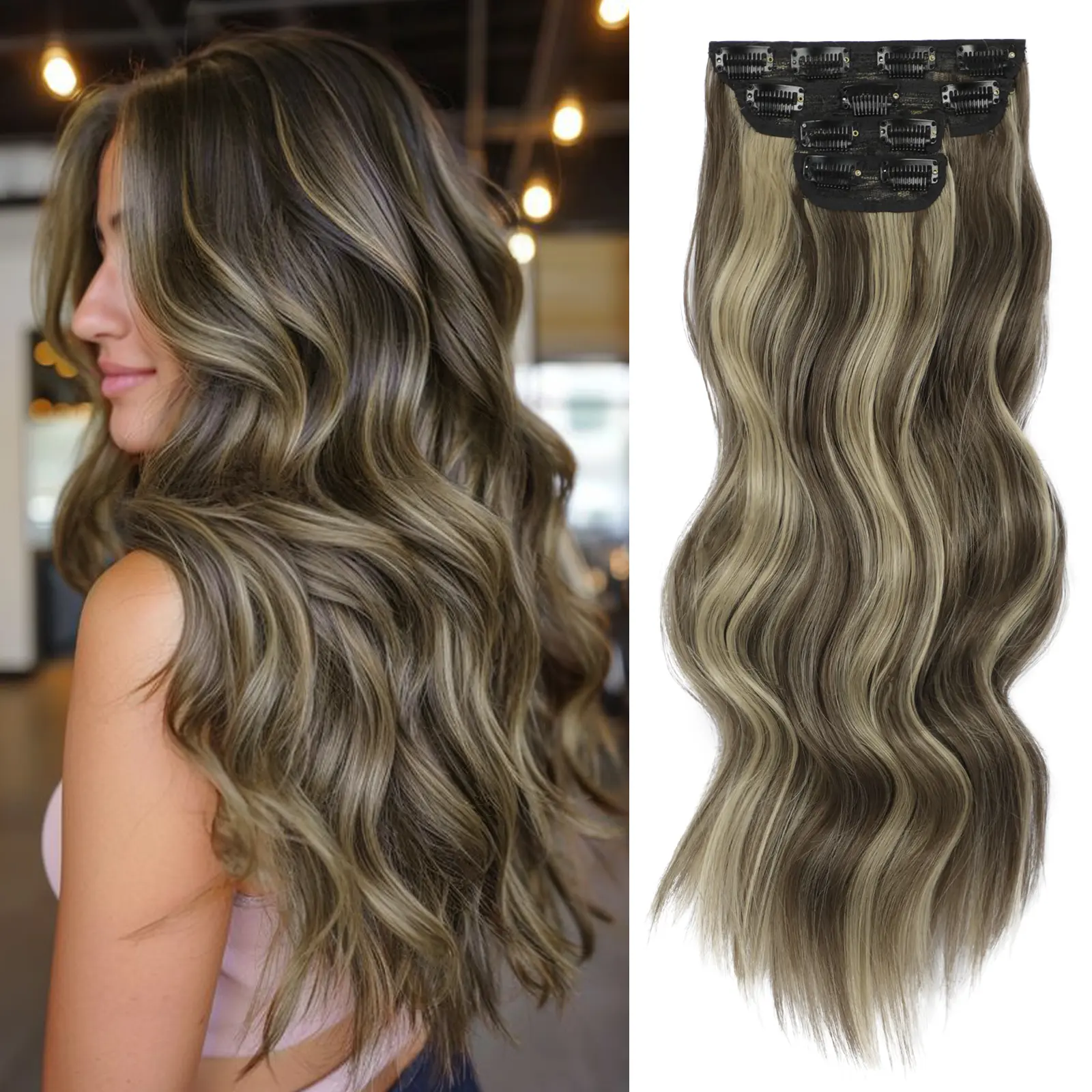 F9/80# Mocha Brown mix Blonde - 4PCS ( 20 Inch )