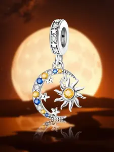 Star & Moon & Sun Design Pendant, Fashionable Pendant for DIY Jewelry Making, Trendy All-match & Exquisite DIY Jewelry for Birthday Gift, Bling Stylish Accessory, Diy Jewelry Decoration