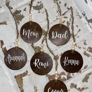 Round Christmas Stocking Tags