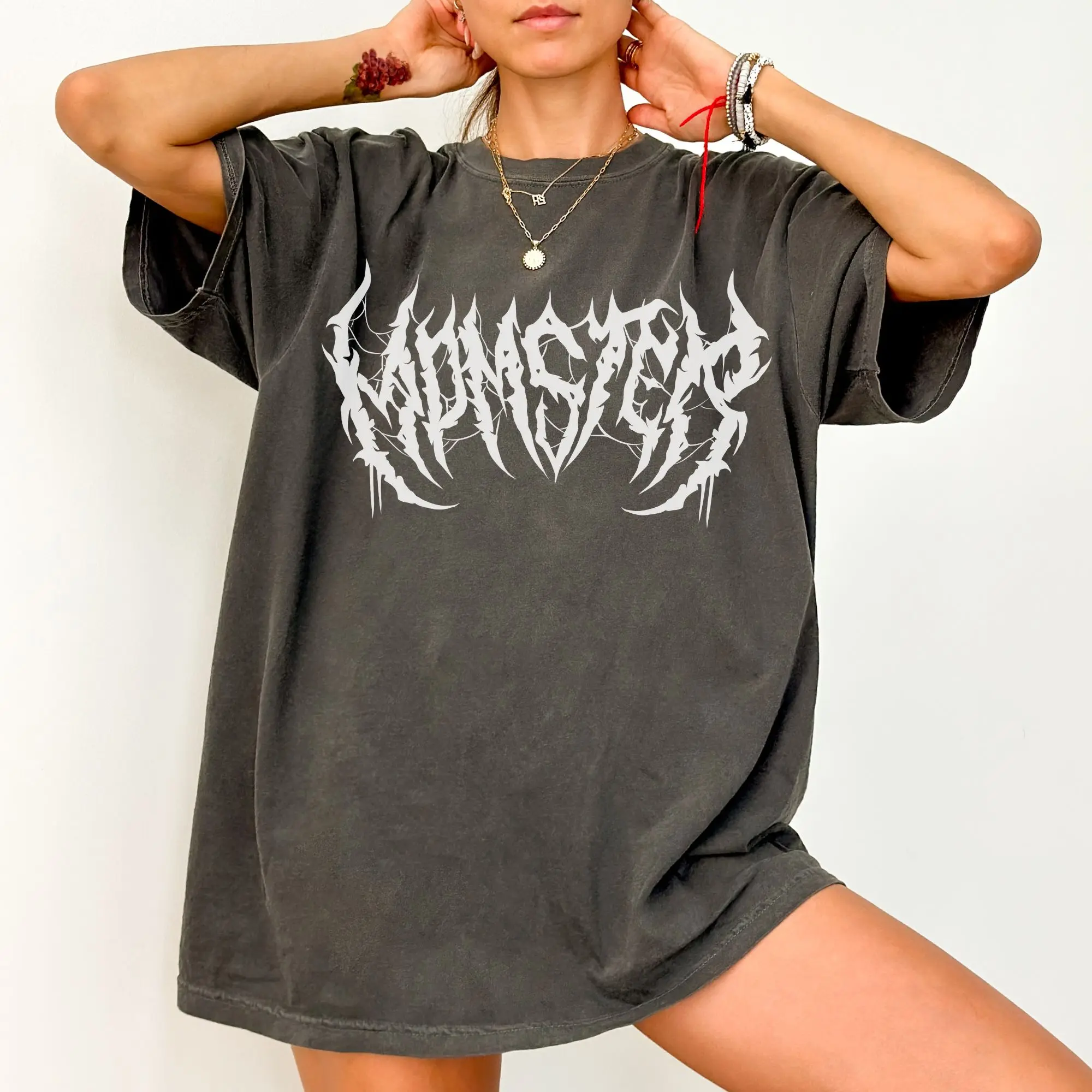 Metal Momster - Comfort Colors Tee PRINTED FONT Punk Rock Alternative Streetwear Tshirt
