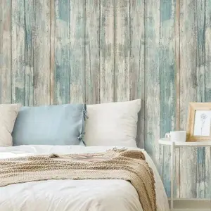 Wood Grain Pattern Wallpaper, Peel And Stick Wallpaper Designs, Waterproof Self Adhesive Wall Sticker, Removable Wall Paper for Home Kitchen Living Room Bedroom Decor