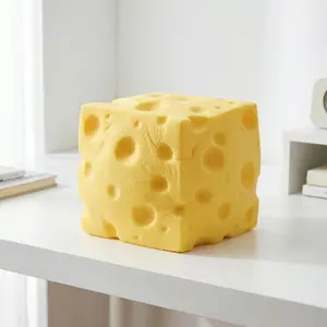 Viral Jumbo Cheese Squishy| Heavy Flour-Filled Dough Block| Realistic Sensory Stress Balls & Squishies Toys for Kids and Adults