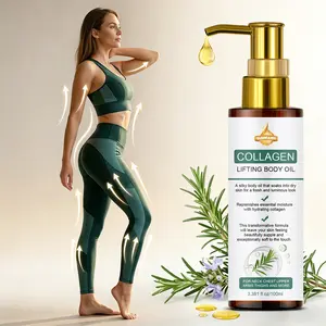 SUMFANG Collagen Firming Moisturizing Hydrating Body Oil 100ml | Skin Tightening Oil, Collagen peptides + rosemary oil, firm and lift dry skin | Deeply moisturizes, creating silky smooth and radiant skin
