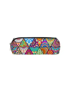 Bohemian single-layer printed pencil case, suitable for boys and girls, an excellent gift choice. With a 2D flat cartoon style, it is practical school supplies and a specially designed pencil bag for children.