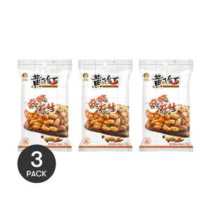 3Packs HUANGFEIHONG HUANG FEI HONG Spicy Peanuts, 7.4oz/Pack