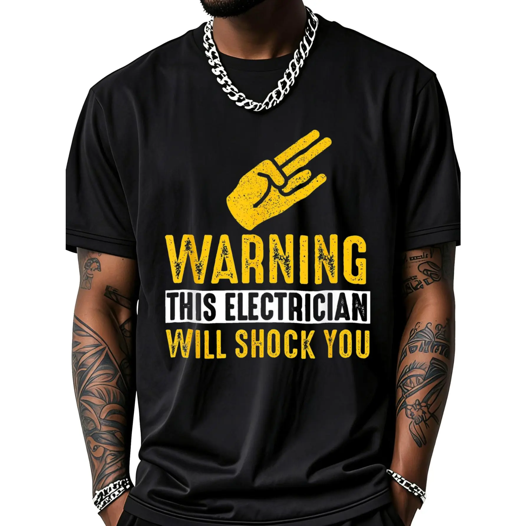 Warning Electrician Will Shock You - Funny Electrician Shirt T-Shirt
