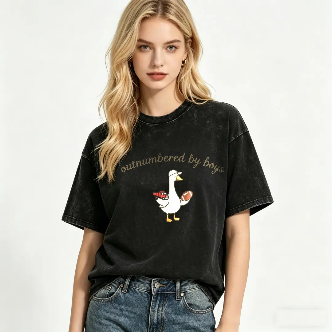 Personalized slogan and graphic print, washed vintage finish, 100% cotton T-shirt, oversized loose fit, comfortable and breathable, drop-shoulder design, streetwear brand short sleeves, couple matching short sleeves