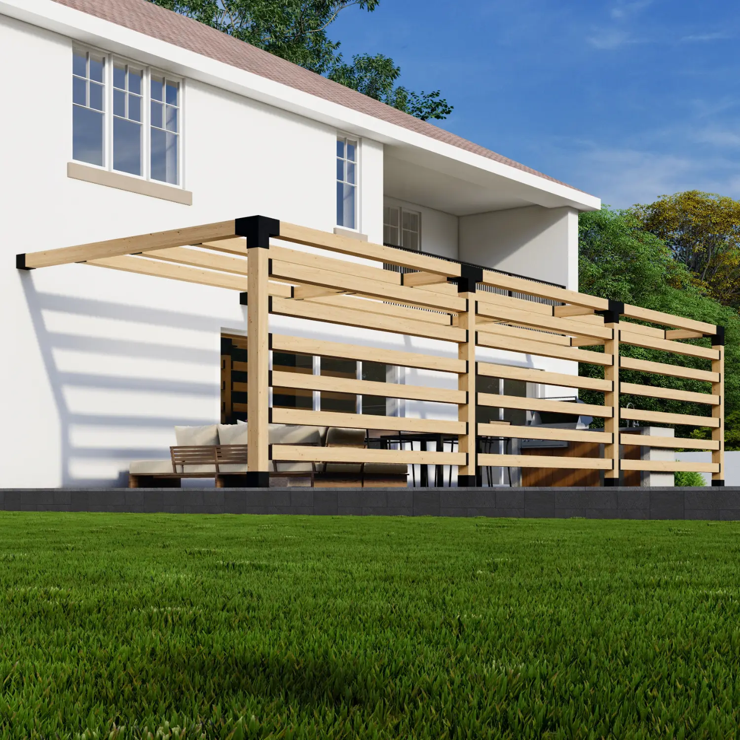 Contemporary Outdoor Pergola Kit