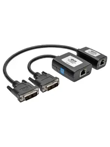 Tripp Lite TRL-B140-101X-U Digital Wired Active DVI Over Cat5-6 Remote Extender Kit - Transmitter, Receiver, USB Port, Cable, Connector & Accessories - 60 Hz 1080p Video Support Up to 125 ft