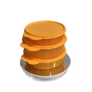 Orange Refriredondos Small Containers Set of 3 Classical - Set of 3 Containers with Lids Durable, Kitchen Utensils