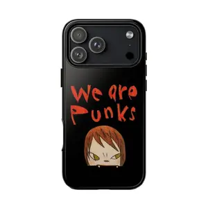 We Are Punks Yoshitomo Nara Glossy Tough iPhone Case - Retro Vintage Limited Edition Artwork iPhone 17 16 15 14 13 12 11 Pro Max Protection