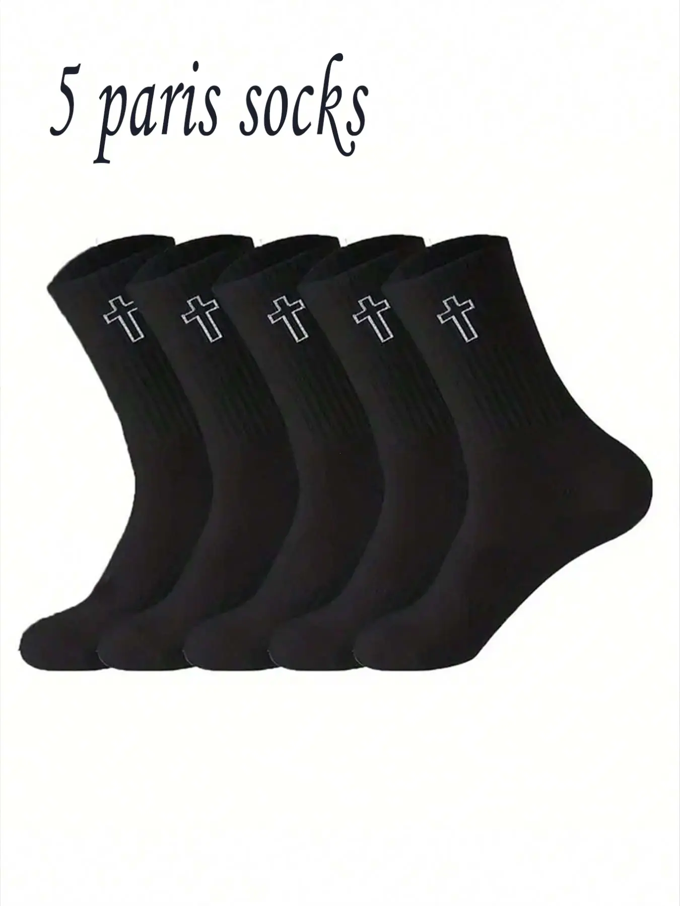 Unisex Sports Socks, Athletic Sock, Comfortable Mid-Calf Design, Perfect for Couples, Available in Packs of 1/5/10/20 Pairs