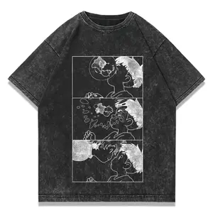 valentine shirts Ponyo Shirt, Studio Ghibli Shirt, Anime Shirt, Vintage T-Shirt, Crewneck Medium  Short Slevee Casual Printed Summer Streetwear Tshirt