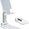 ANPULES Stable Plastic Mobile Phone Stand - Adjustable Angle, Height, Silicone Pad, Fully Folding Compact Grip Mount, Cellphone Holder, Desk Accessory, Office Gadget, Ideal Birthday Gift for Enthusiasts