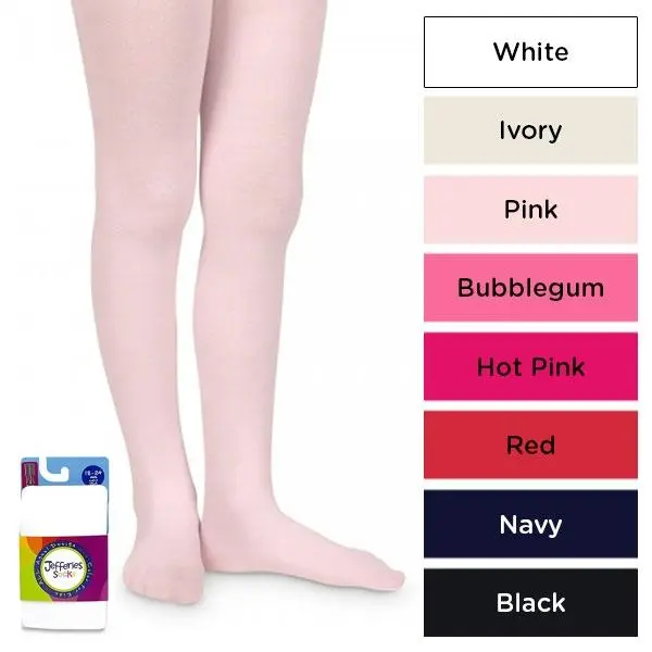 Pima Cotton Tights - Girls Footed Tights for Ballet, Dance Class or Everyday